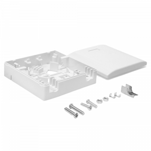 Wall-mount socket box for one SC adapter, white